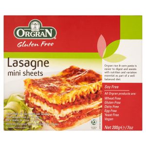 Orgran Rice & Corn Lasagne Mini Sheets