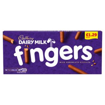 Cadbury Dairy Milk Fingers Chocolate Biscuits 114g PMP £1.29