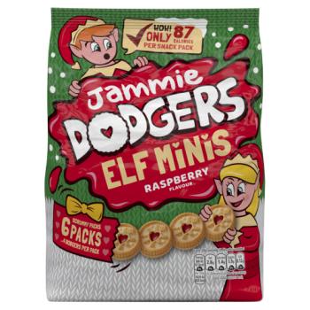 Jammie Dodgers 6 Elf Minis Raspberry Flavour 120g