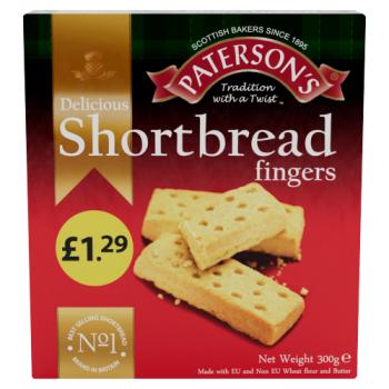 Paterson's Delicious Shortbread Fingers 300g