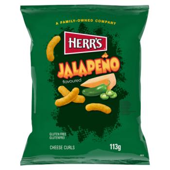 Herr's Jalapeño Flavoured Cheese Curls 113g