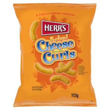 Herr's Baked Cheese Flavoured Curls 113g