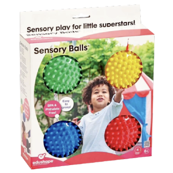 Edushape Sensory Balls 6+ Months 10cm 4pk 