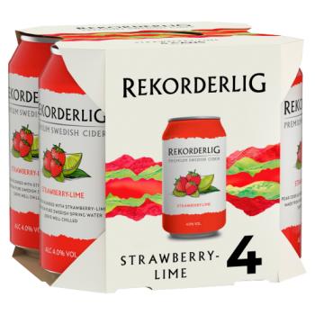 Rekorderlig Premium Swedish Strawberry-Lime Cider 4 x 330ml