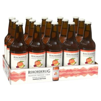 Rekorderlig Premium Swedish Cider Peach-Raspberry 15 x 500ml