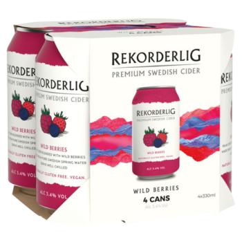 Rekorderlig Wild Berries Premium Swedish Cider 4 x 330ml