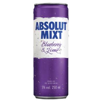 Absolut Mixt Blueberry & Lime Mixed Vodka Drink 250ml