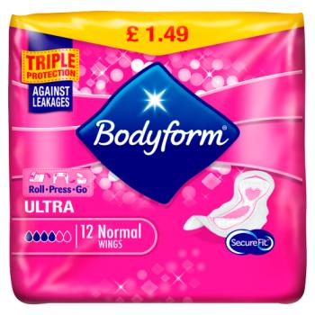 Bodyform Ultra Towels Normal Wings x12