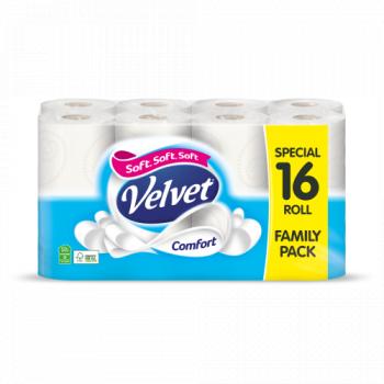 Velvet Comfort Toilet Roll 16 Rolls 