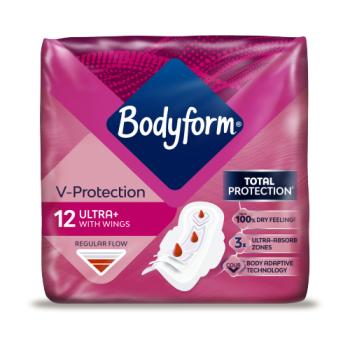 Bodyform Cour-V Ultra Normal Sanitary Towels Wings 12 pack