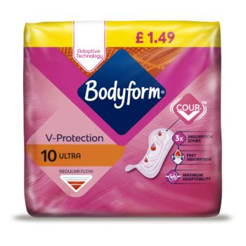 Bodyform Cour-V Ultra Normal Sanitary Towels 10 pack