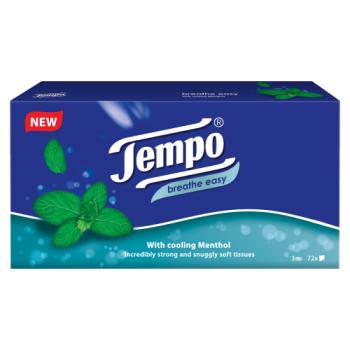 Tempo Menthol Tissues 72 Tissues