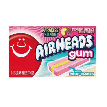 AirHeads Gum Paradise Blends Raspberry Lemonade Flavor 34g