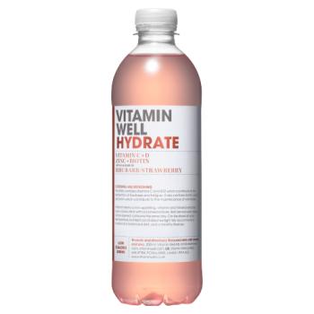 Vitamin Well Hydrate with Flavour of Rhubarb/Strawberry 500ml