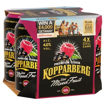 Kopparberg Premium Cider with Mixed Fruit 4 x 330ml