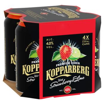 Kopparberg Premium Cider with Strawberry & Lime 4 x 330ml