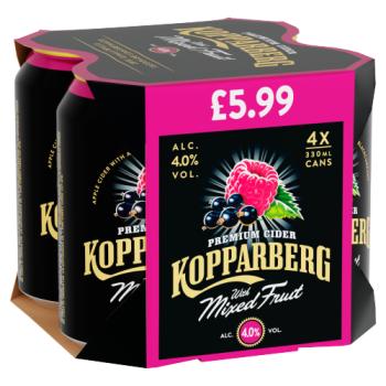 Kopparberg Premium Cider with Mixed Fruit 4 x 330ml