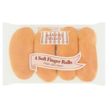 Bakery Select 4 Soft Finger Rolls