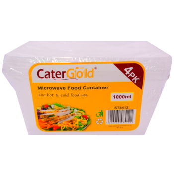 Cater Gold Microwave Food Container 4pk 