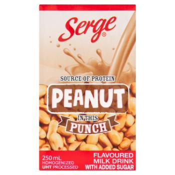 Serge Peanut Punch Flavoured Milk Drink with Added Sugar 250ml