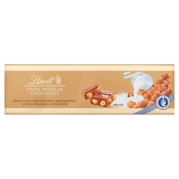 Lindt Swiss Premium Milk Chocolate Hazelnut Bar 300g