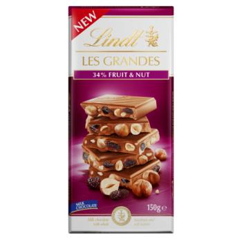 Lindt Les Grandes Milk Chocolate Fruit & Nut Bar 150g