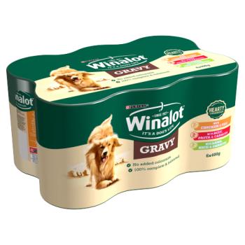 Winalot Hearty Casseroles Mixed In Gravy Wet Dog Food Can 6 X 400g