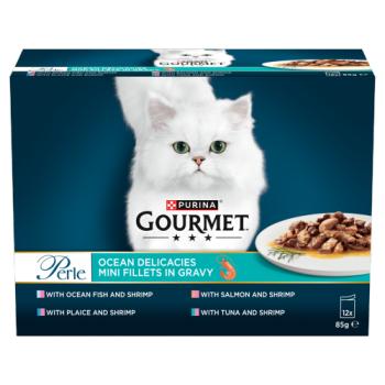 GOURMET Perle Ocean Delicacies in Gravy Wet Cat Food 12x85g