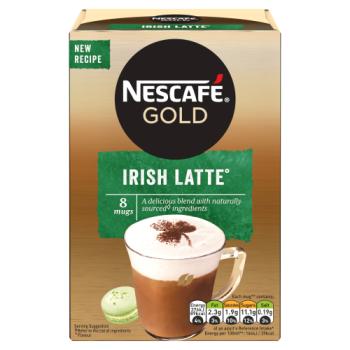 Nescafe Gold Irish Latte Instant Coffee 8 x 22g Sachets