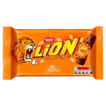Lion Peanut Milk Chocolate Bar Multipack 41g 4 Pack