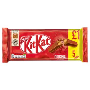 Kit Kat 2 Finger Milk Chocolate Biscuit Bar Multipack 5 Pack Pmp £1