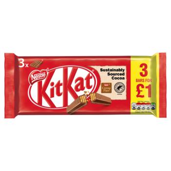 Kit Kat 4 Finger Milk Chocolate Bar Multipack 41.5g 3 Pack 