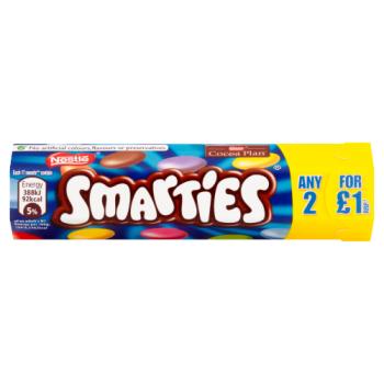 Smarties Milk Chocolate Tube 38g PM 2 for £1