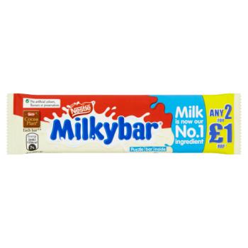 Milkybar White Chocolate Medium Bar 25g PM 2 for £1