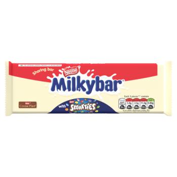 Milkybar Smarties White & Milk Chocolate Sharing Bar 100g