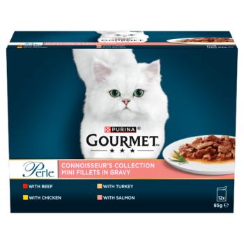 GOURMET Perle Connoisseur's Collection in Gravy Wet Cat Food 12x85g