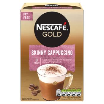 Nescafe Gold Skinny Cappuccino Instant Coffee 8 X 14.5g Sachets
