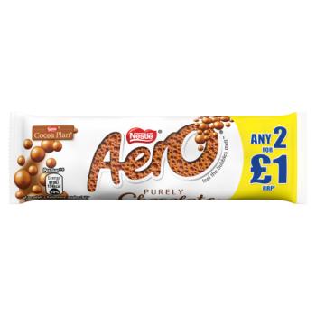 Aero Bubbly Milk Chocolate Bar 36g PM 2 for £1