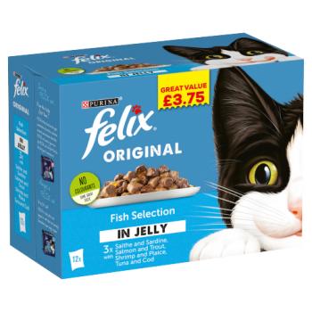 Felix Fish Selection Wet Cat Food 12x100g Pmp