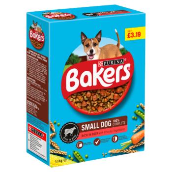 Bakers Adult Small Dog Beef With Vegetables Dry Dog Food 1.1kg Pmp
