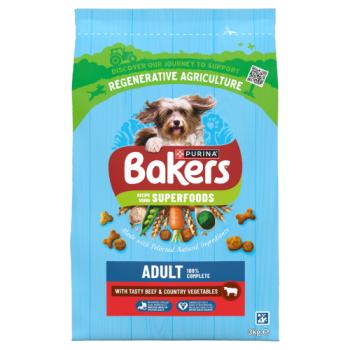 BAKERS Superfoods Beef with Vegetables Dry Dog Food 3kg