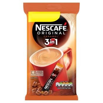 NESCAFÉ Original 3in1 Caramel Instant Coffee, 6 Sachets x 17g