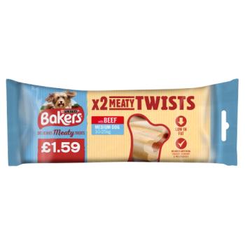 Bakers Medium Dog Treat Meaty Twists 180g Pmp