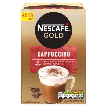 Nescafe Gold Cappuccino Instant Coffee 8 x 14.5g Sachets PM £2.50