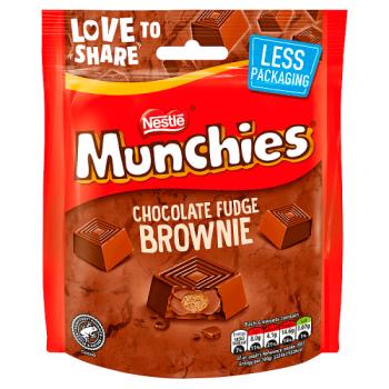 Munchies Chocolate Fudge Brownie Milk Chocolate Sharing Pouch 101g