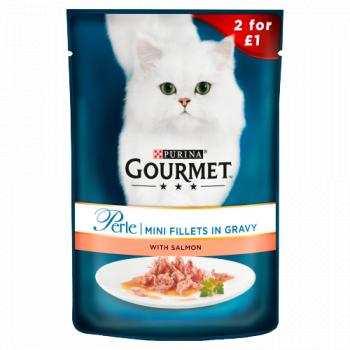 Gourmet Perle Salmon In Gravy Cat Food 85g