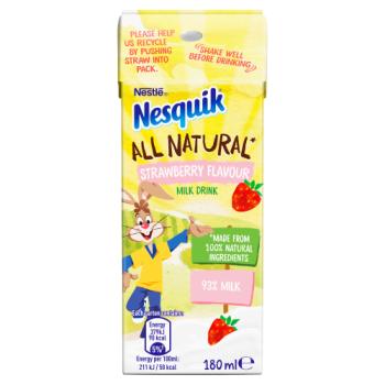 Nesquik® All Natural* Strawberry Milkshake Drink 180ml