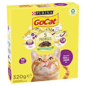 Go-Cat® with Duck and Chicken Mix Dry Cat Food 320g