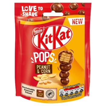 Kit Kat Pops Peanut & Corn Milk Chocolate Biscuit Sharing Bag 95g