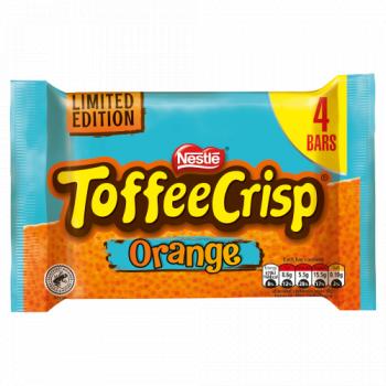 Toffee Crisp Orange Milk Chocolate Bar Multipack 4 x 31g